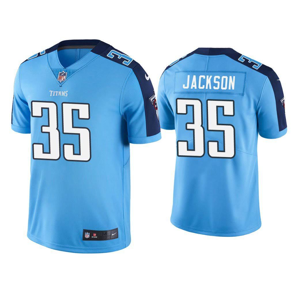 Men Tennessee Titans #35 Chris Jackson Nike Light Blue Vapor Limited NFL Jersey->tennessee titans->NFL Jersey